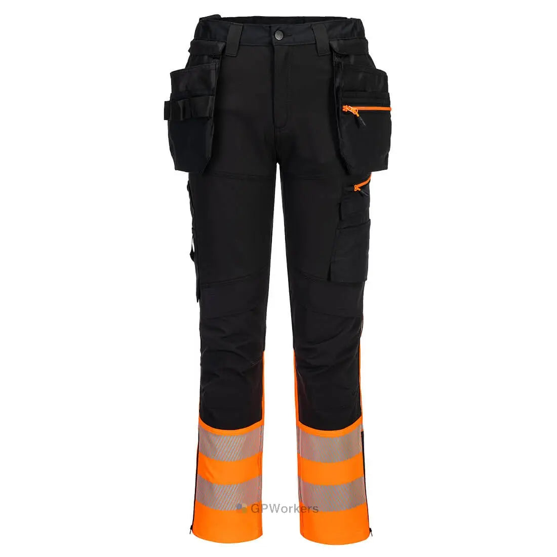 PANTALON DX4 ARTISANS HAUTE-VISIBILITÉ CLASSE 1 AVEC POCHES FLOTTANTES DÉMONTABLES