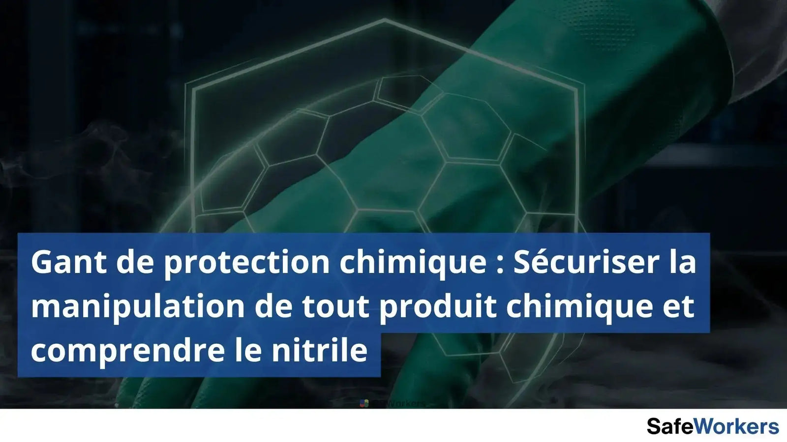 Gant de protection chimique de couleur bleu