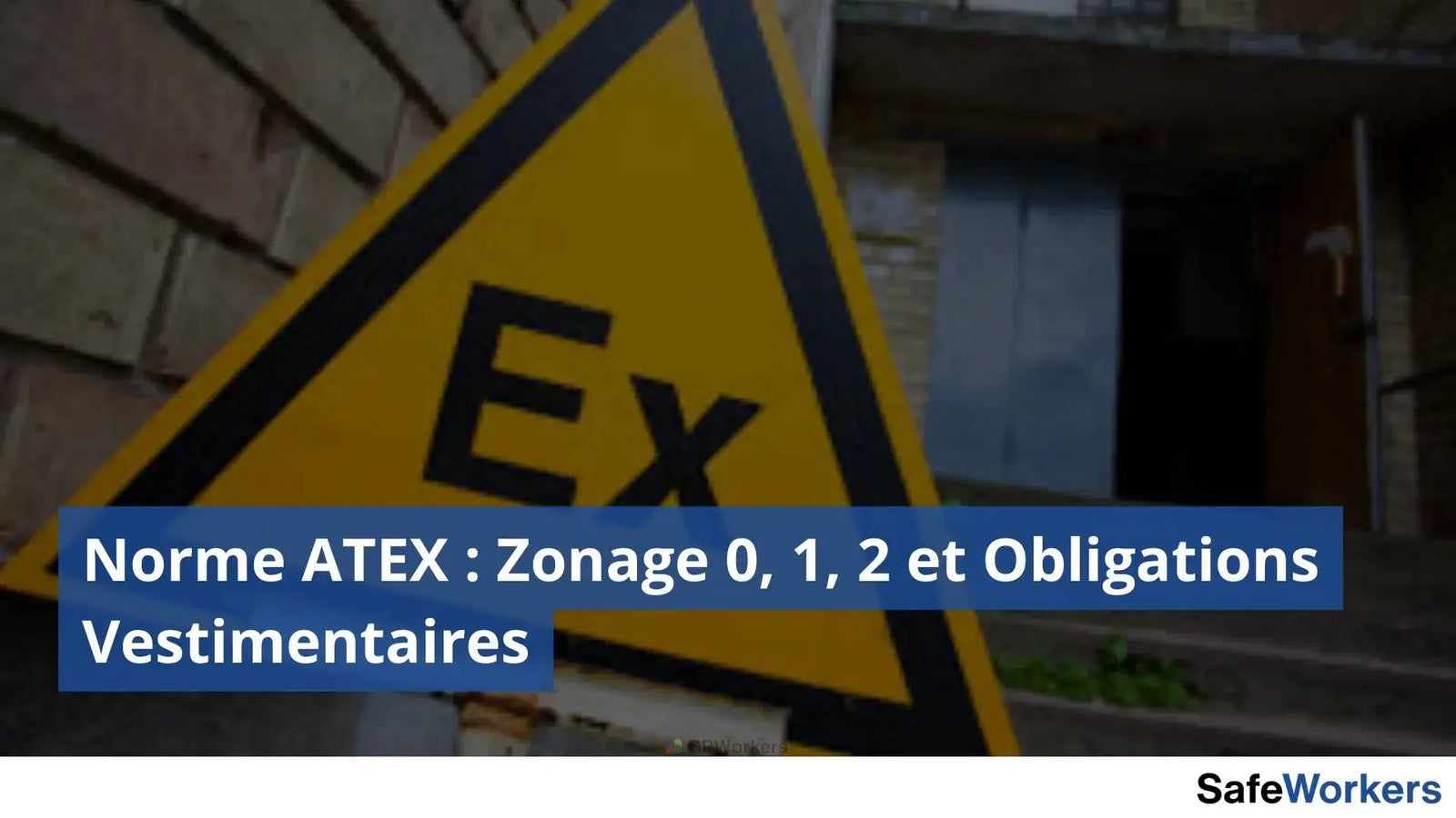 Panneau zone ATEX de couleur jaune et triangulaire signalant une classé ATEX
