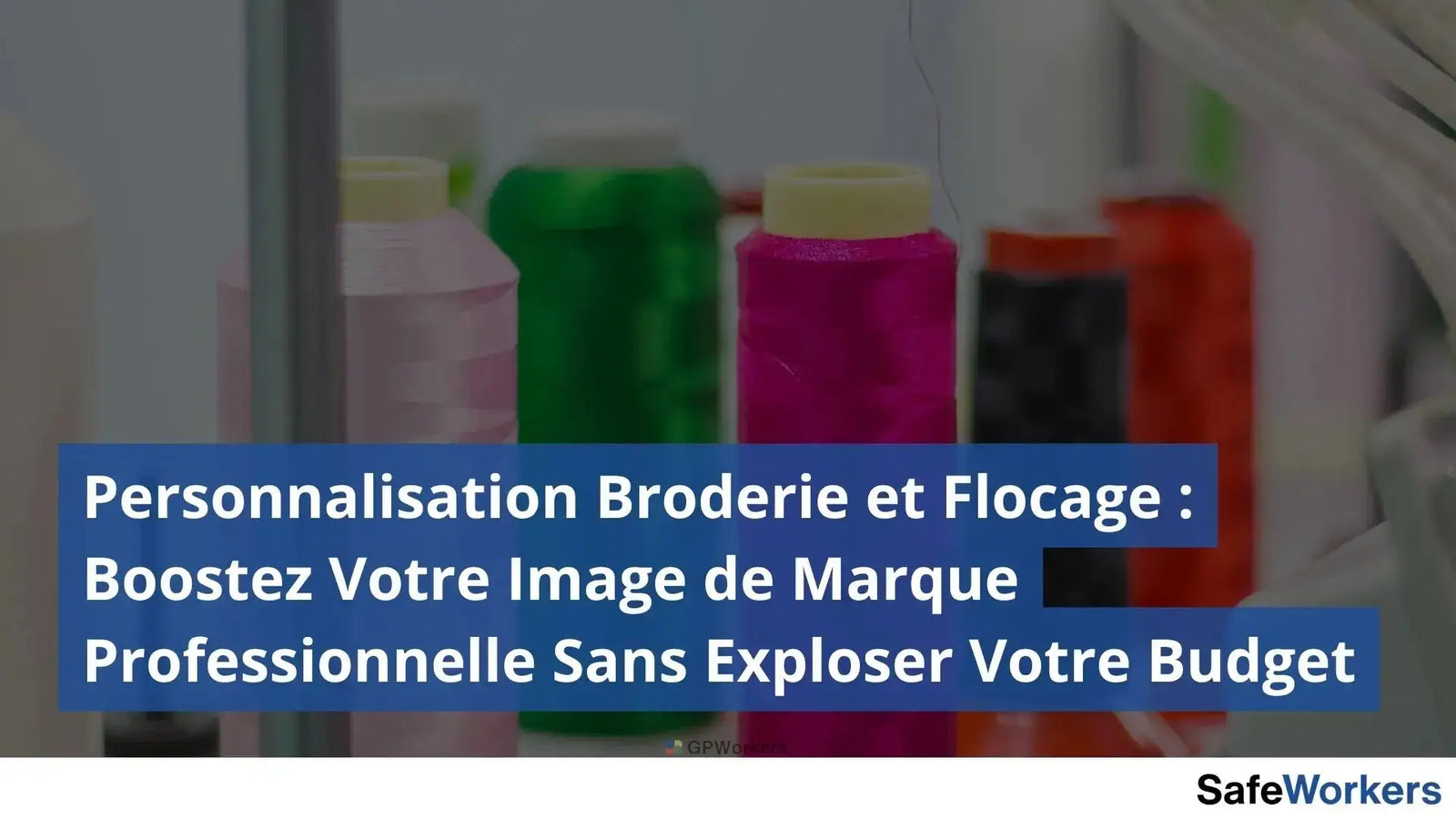 Focus sur des bobines de fil pour de la broderie