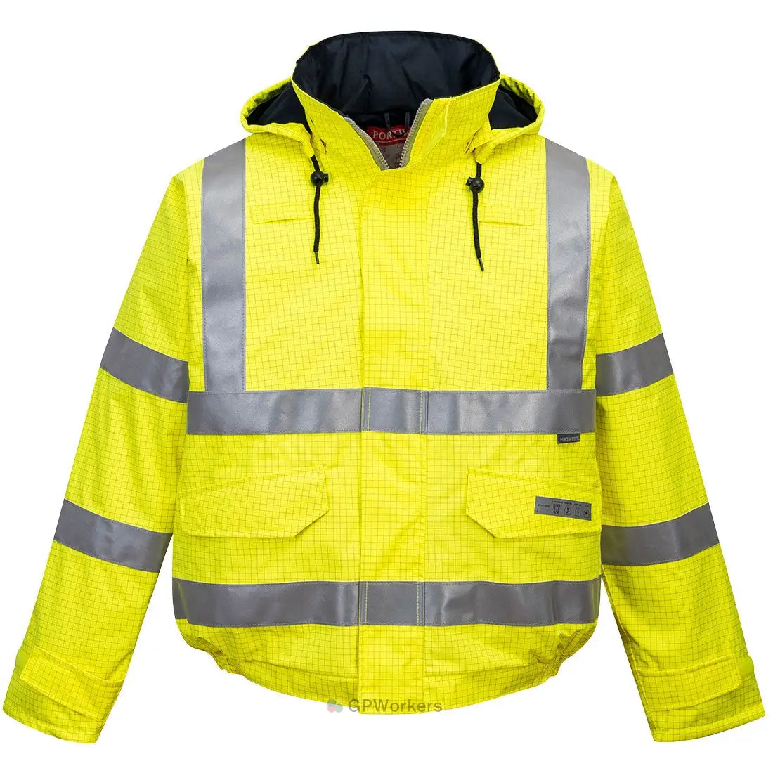 BLOUSON PILOTE HV PLUIE BIZFLAME ANTISTATIQUE ET FLAMME RETARDANT PORTWEST