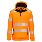 DX4 HI-VIS 1/4 ZIP HOODIE PORTWEST