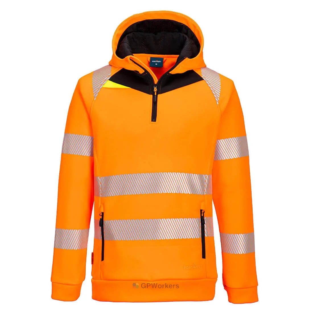 DX4 HI-VIS 1/4 ZIP HOODIE PORTWEST