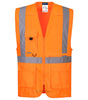 GILET EXECUTIVE HAUTE VISIBILITÉ AVEC POCHE POUR TABLETTE PORTWEST