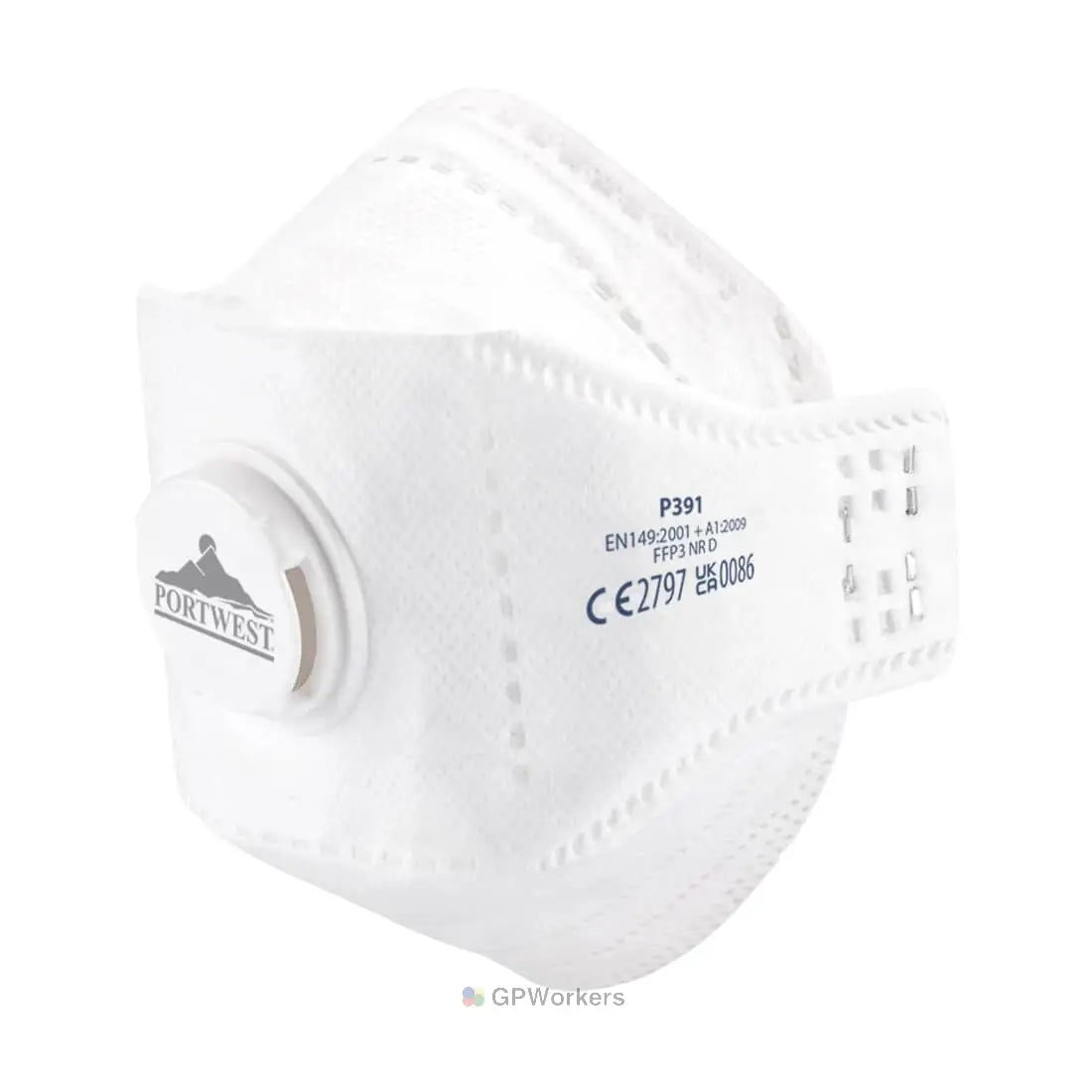 MASQUE EAGLE PLIABLE FFP3 DOLOMITE AVEC VALVE (Pièces10) PORTWEST