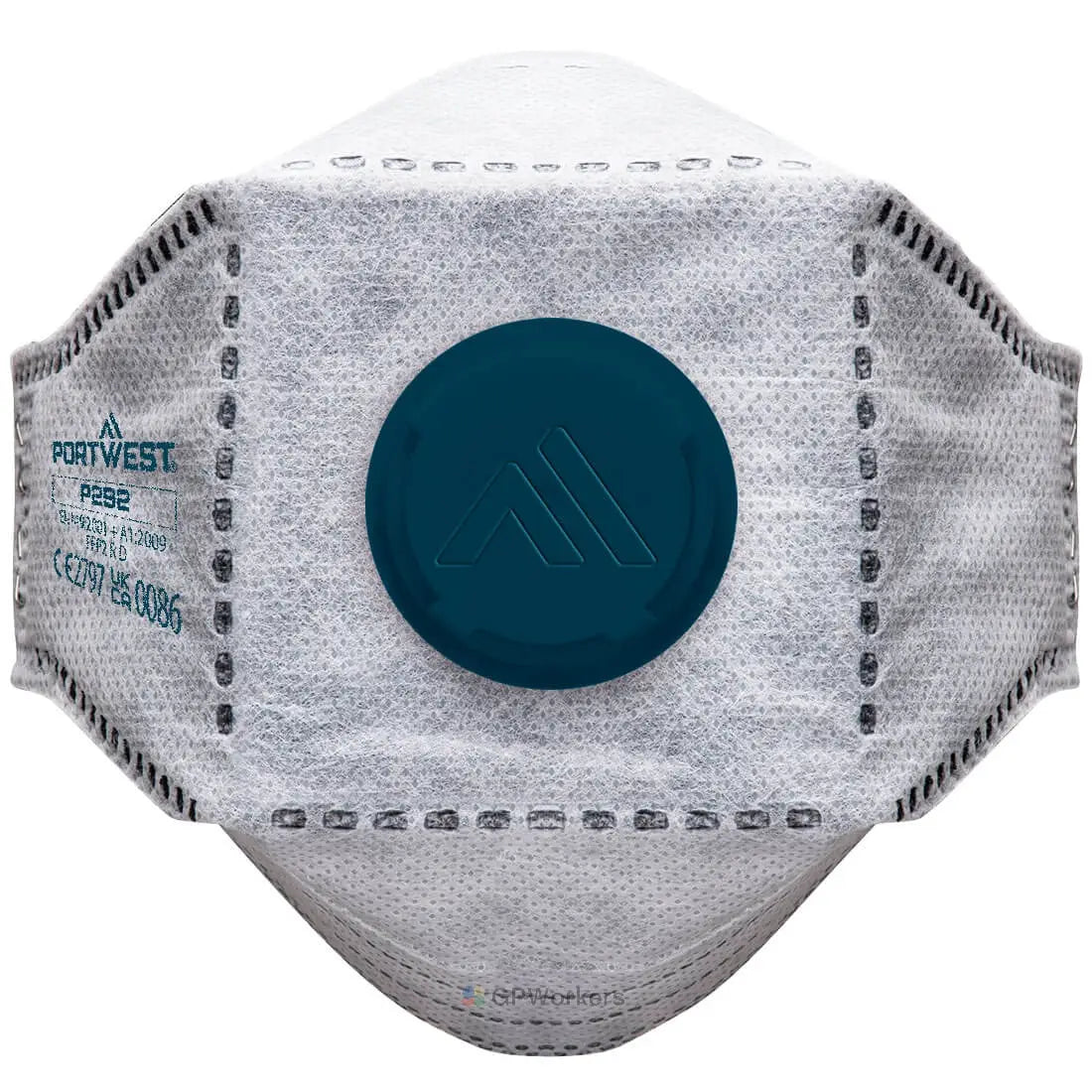 MASQUE EAGLE RESPIRATOIRE FFP2 3 PLIS FIBRE DE CARBONE, AVEC VALVE (PAQUET DE 10 PIÈCES) PORTWEST