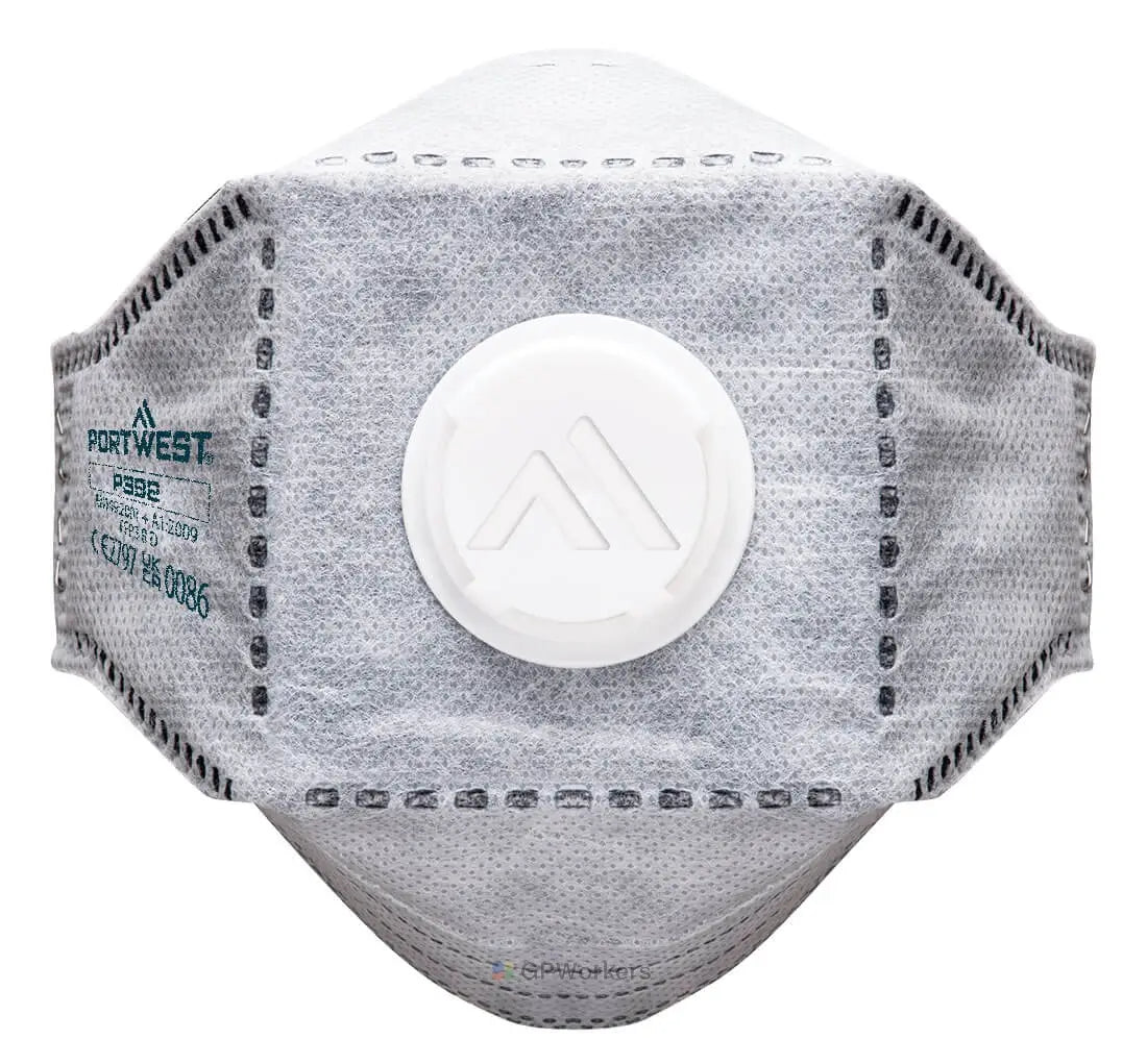 MASQUE EAGLE RESPIRATOIRE FFP3  PLAT PLIABLE EN CARBONE AVEC VALVE (PAQUET DE 10 PIÈCES)