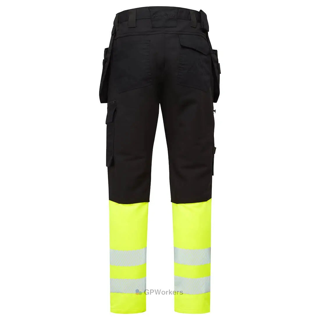 PANTALON DX4 ARTISANS HAUTE-VISIBILITÉ CLASSE 1 AVEC POCHES FLOTTANTES DÉMONTABLES PORTWEST