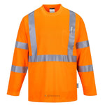 T-SHIRT HI-VIS MANCHES LONGUES AVEC POCHE PORTWEST