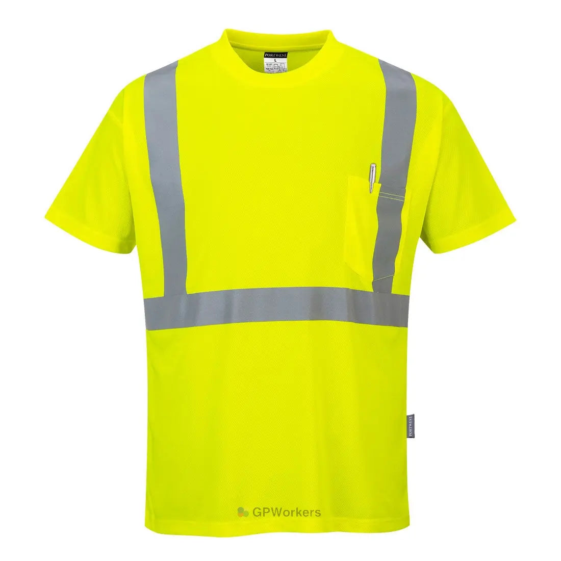 T-SHIRT HI-VIS POCKET PORTWEST